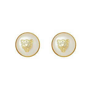 BRINCO DE PRESSÃO WILD PEARL - DOURADO COLEÇÃO WILD LOVE NADIA GIMENES