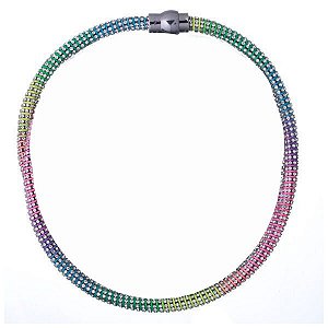 COLAR CURTO CRYSTAL TIE DYE JULIANA MANZINI