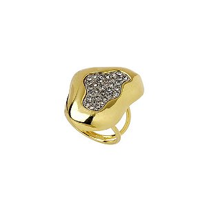 ANEL LUMIÈRE P DOURADO, PRATA E BLACK DIAMOND