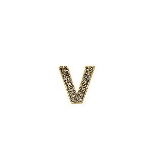 BOTTON LETRA V DOURADO