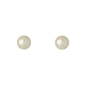 BRINCO BOTÃO BRILLIANT PÉROLA 14mm DOURADO NADIA GIMENES