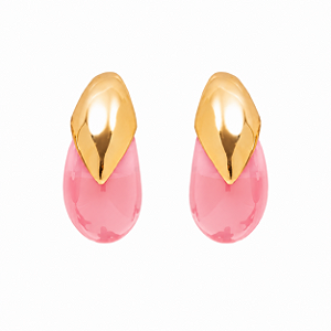 BRINCO ARGOLA DE PRESSAO ROSA ROSANA BERNARDES