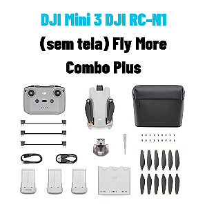 DJI Mini 3 DJI RC-N1 (sem tela) Fly More Combo Plus