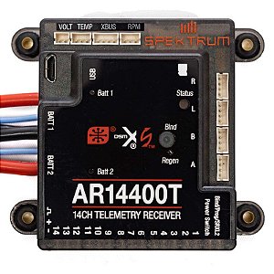 Receptor Spektrum AR14400T 14 Channel PowerSafe Telemetry Receiver