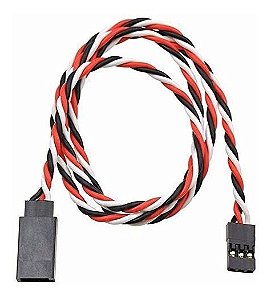 Extensão Servo 100cm 1000mm Heavy Duty Padrão Futaba 22awg