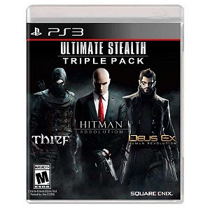 Pacote Ultimate Stealth Triple Thief + Hitman Absolution + Deus Ex Human Revolution Ps3 (USADO)