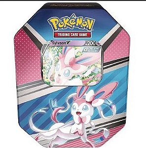 Lata Pokémon TCG - Evolução Eevee - Flareon V - Copag - superlegalbrinquedos