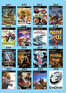 Catálogo Jogos Playstation 2 (Ps2) - 753 à 768 - Fenix GZ - 16 anos no  mercado!