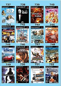 Catálogo Jogos Playstation 2 (Ps2) - 721 à 736 - Fenix GZ - 16 anos no  mercado!