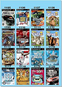 Catálogo Jogos Playstation 2 (Ps2) - 721 à 736 - Fenix GZ - 16 anos no  mercado!