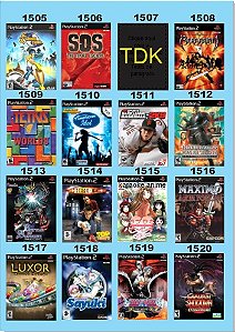 Catálogo Jogos Playstation 2 (Ps2) - 1505 à 1520