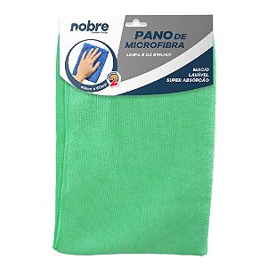 Pano de microfibra 60x80cm (pacote c/2unid.) verde - Nobre