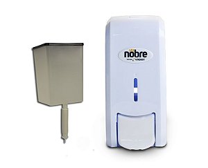 Dispenser para Sabonete Líquido ou Álcool Nobre New Classic com reserv. - br/cz