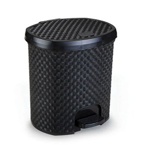 LIXEIRA 6L RATTAN PRETO NITRON