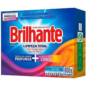 SABAO EM PO BRILHANTE 800G CX LIMPEZA TOTAL