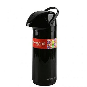Garrafa Termica 1L de Plastico Preta Unitermi