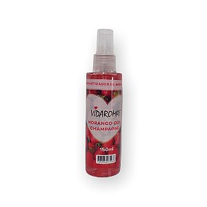 AROMATIZADOR DE AMBIENTES (SPRAY) MORANGO COM CHAMPAGNE 150ML VIDAROMAS