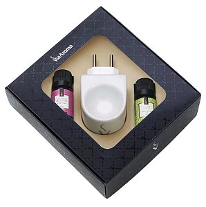 Kit Presente Aromatizador Elétrico Original - Capim Limão e Lavanda Francesa VIA AROMA