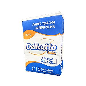 PAPEL TOALHA INTERFOLHA DELICATTO 100% CELULOSE 20X20