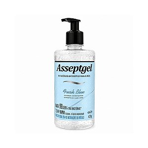 Gel Antisséptico Fresh Blue e Aloe Vera 420g Asseptgel Start