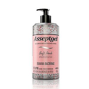 ALCOOL GEL HIGiENIZADOR ASSEPTGEL SOFT PINK 420G