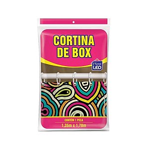CORTINA PARA BOX ESTAMPADA 1,35 X 1,78 M PLASTLEO