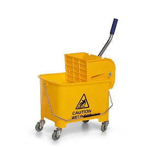 Carro Balde - c/divisor de agua - Amarelo - 20 litros - Nobre