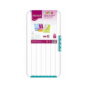 VARAL DE TETO MONACO ACO BRANCO - 1,2M - SECALUX