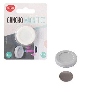 Gancho de Plastico 3cm Adesivo Magnetico com Ima Clink 1,5kg