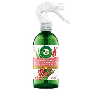 Neutralizador de Odores Spray Pimenta-Rosa & Capim-Limão Bom Ar Frasco 236ml