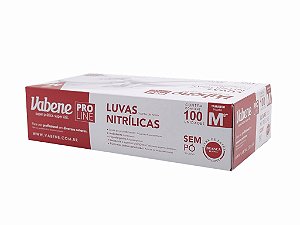 LUVA NITRILICA BRANCA M 100UN VABENE