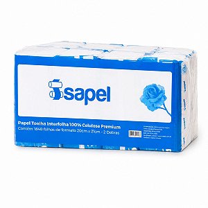 Papel Toalha Interfolha 100% Celulose C/1840 Folhas Isapel