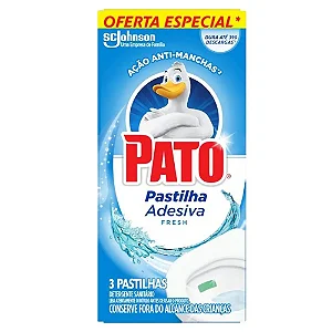 PASTILHA ADESIVA PATO FRESH  COM 3 UNIDADES