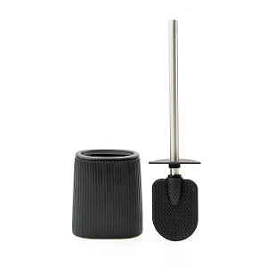 ESCOVA SANITARIA DE SILICONE COM SUPORTE DE CERAMICA OIKOS