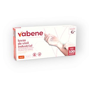 LUVA VINIL PROTECAO INDUSTRIAL C/PO G 100UN VABENE