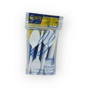 COLHER SOBREMESA 50UN ELITEPLASTIC
