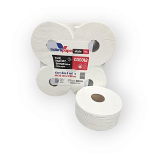 PAPEL HIGIENICO 10X250 8 ROLOS STYLE FSC - NOBREPAPER