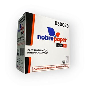 CAIXA PAPEL HIGIENICO INTERFOLHADO 10X21X8000 STYLE FSC - NOBRE