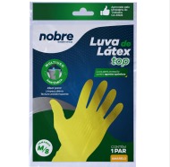Luva de borracha/latex Top "M" amarela CA 41506 - Nobre