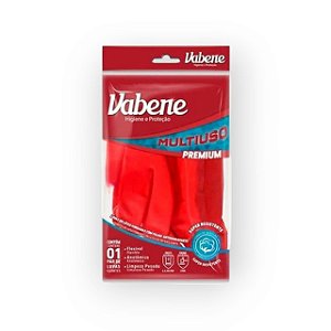 LUVA LATEX MULTIUSO PESADA ''P'' VERMELHA - VABENE
