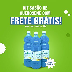 KIT 3 un SABAO DE QUEROSENE 1L CASA LIMPA - FRETE GRATIS