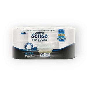 Papel higienico 10cmx30m fd c/16 cel.virgem f.dupla Nobre