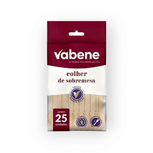 COLHER BAMBU SOBREMESA 25UN - VABENE