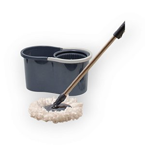 MOP GIRATORIO C/ BALDE ESFREGAO MICROFIBRA - TUD AZUL NAVY