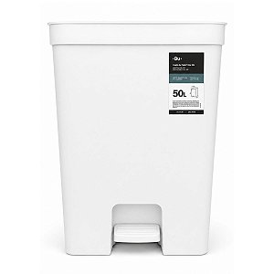 Lixeira de Pedal 50L Branco Trium OU
