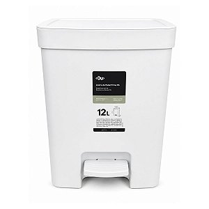 Lixeira Com Pedal Branco 12L Trium OU