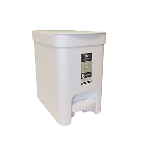 LIXEIRA TRIUM 6L COM PEDAL BRANCO - OU