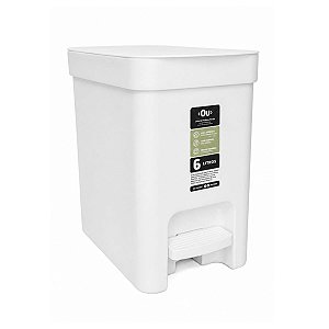 Lixeira de Pedal Branco 6L Trium OU