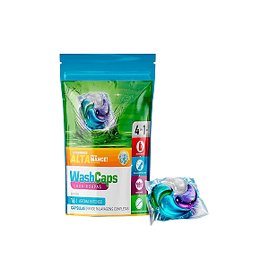 LAVA-ROUPAS WASH CAPS AROMA SUAVE COM 16 UNIDADES