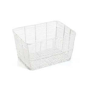 ORGANIZADOR RETANGULAR 20CM TEXTURA RATTAN - OIKOS BRANCO